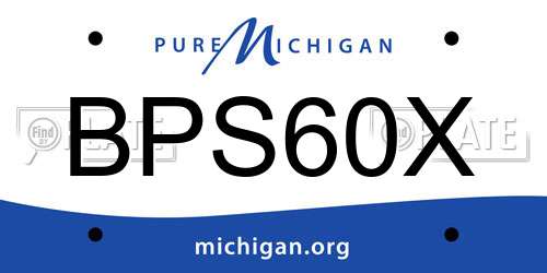 BPS60X Michigan License Plate