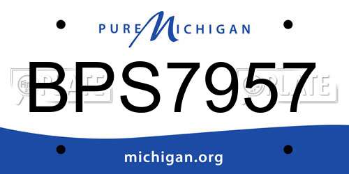 BPS7957 Michigan License Plate