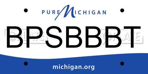 BPSBBBT Michigan License Plate