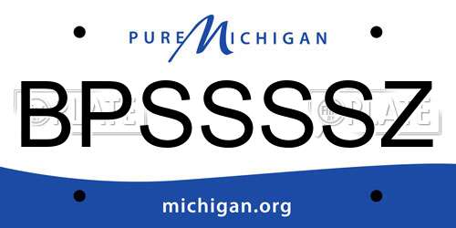 BPSSSSZ Michigan License Plate