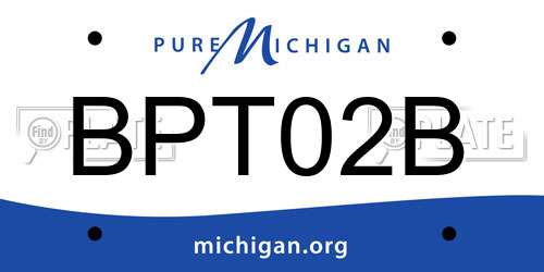 BPT02B Michigan License Plate