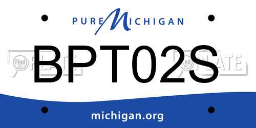 BPT02S Michigan License Plate