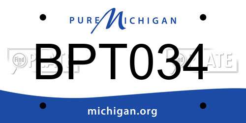 BPT034 Michigan License Plate