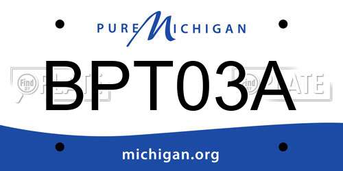 BPT03A Michigan License Plate