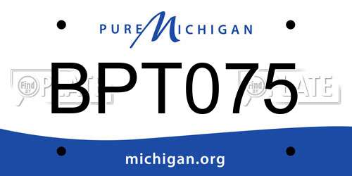 BPT075 Michigan License Plate
