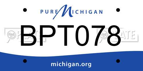 BPT078 Michigan License Plate