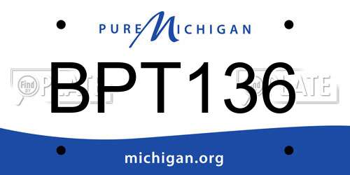 BPT136 Michigan License Plate