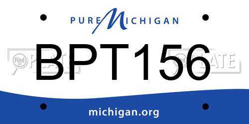 BPT156 Michigan License Plate