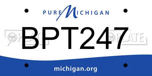 BPT247 Michigan License Plate