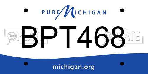 BPT468 Michigan License Plate
