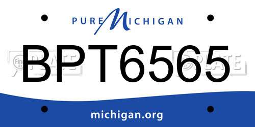 BPT6565 Michigan License Plate