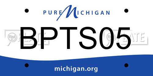 BPTS05 Michigan License Plate