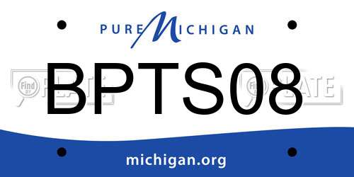 BPTS08 Michigan License Plate