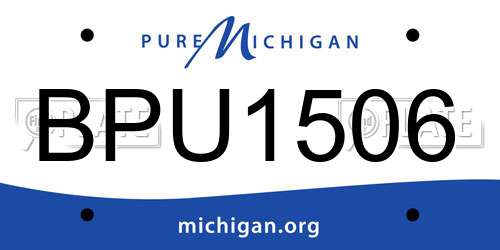 BPU1506 Michigan License Plate