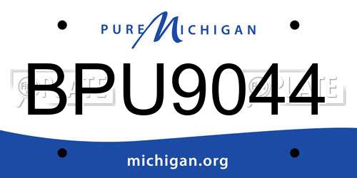BPU9044 Michigan License Plate