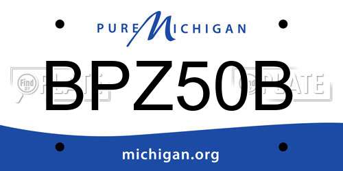 BPZ50B Michigan License Plate