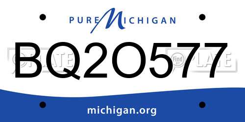 BQ2O577 Michigan License Plate