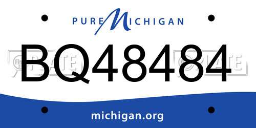 BQ48484 Michigan License Plate