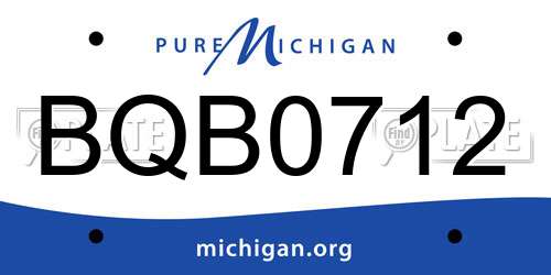 BQB0712 Michigan License Plate