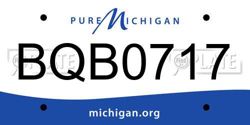 BQB0717 Michigan License Plate