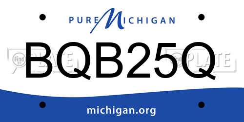BQB25Q Michigan License Plate
