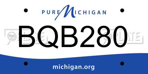 BQB280 Michigan License Plate