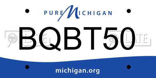 BQBT50 Michigan License Plate