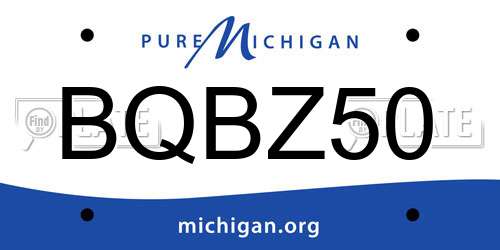 BQBZ50 Michigan License Plate