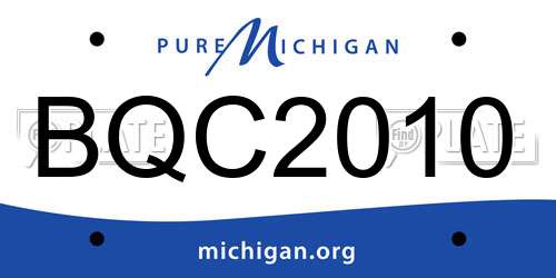 BQC2010 Michigan License Plate