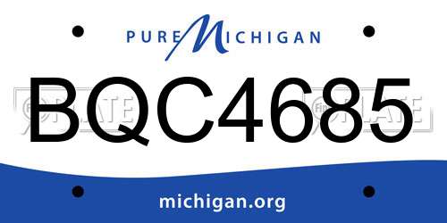 BQC4685 Michigan License Plate