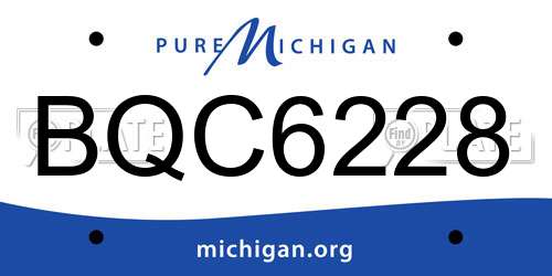 BQC6228 Michigan License Plate