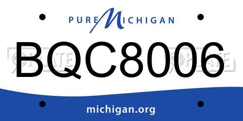 BQC8006 Michigan License Plate