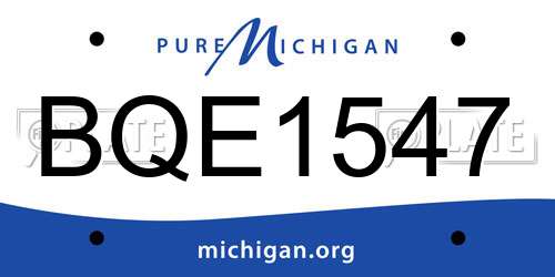 BQE1547 Michigan License Plate