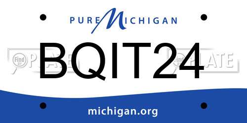 BQIT24 Michigan License Plate
