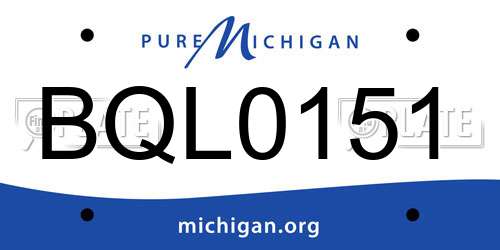 BQL0151 Michigan License Plate