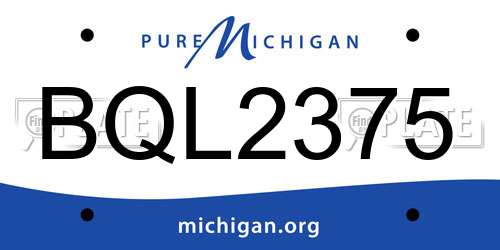 BQL2375 Michigan License Plate