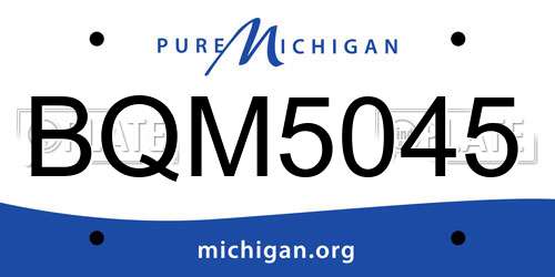 BQM5045 Michigan License Plate