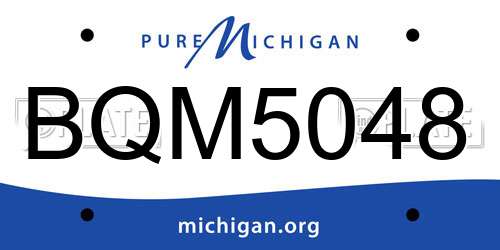 BQM5048 Michigan License Plate