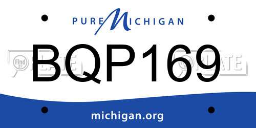 BQP169 Michigan License Plate