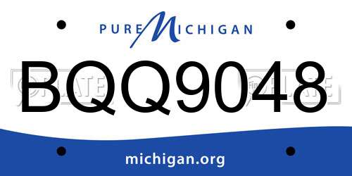 BQQ9048 Michigan License Plate