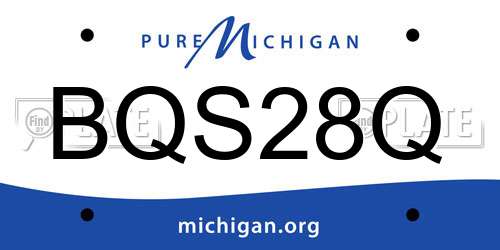 BQS28Q Michigan License Plate
