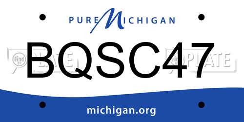 BQSC47 Michigan License Plate