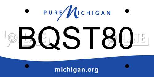BQST80 Michigan License Plate