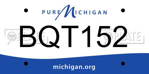 BQT152 Michigan License Plate