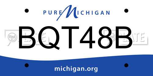 BQT48B Michigan License Plate
