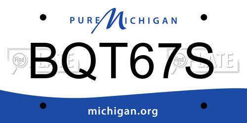BQT67S Michigan License Plate