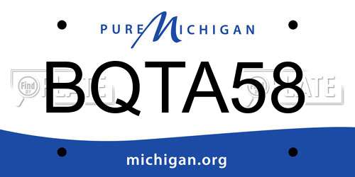 BQTA58 Michigan License Plate