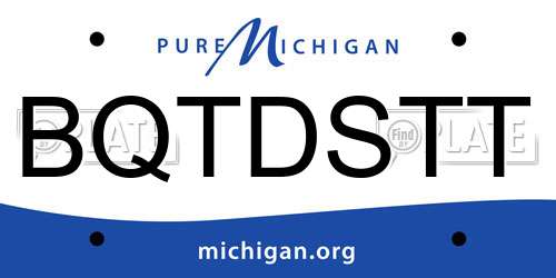 BQTDSTT Michigan License Plate