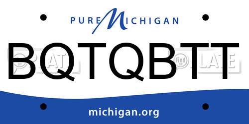 BQTQBTT Michigan License Plate