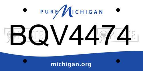 BQV4474 Michigan License Plate